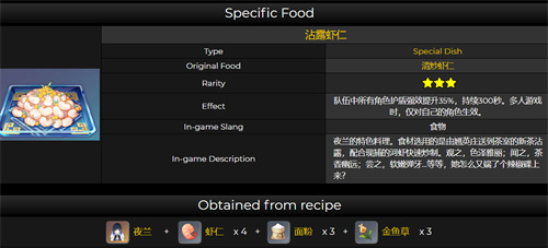 原神夜兰特殊料理是什么?原神夜兰特殊料理强化效果攻略