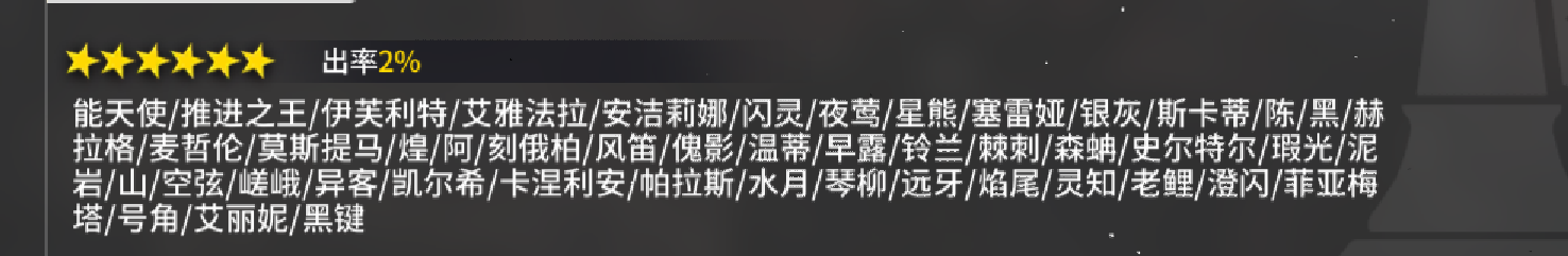 明日方舟新卡池更新 新干员一览