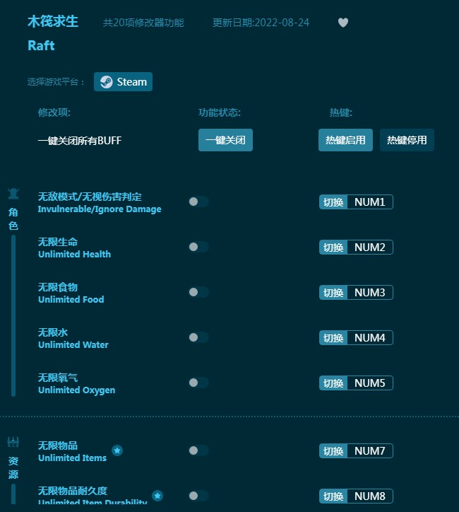 raft修改器无限资源