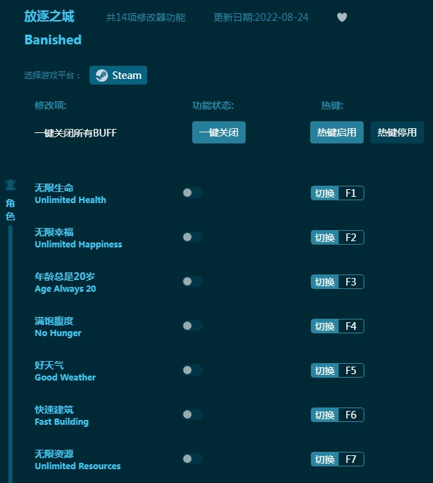 放逐之城修改器无限资源