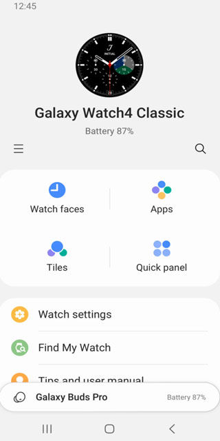 Galaxy Wearable APP