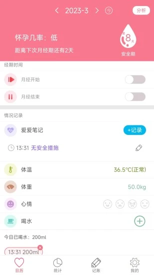 排卵期安全期日历app